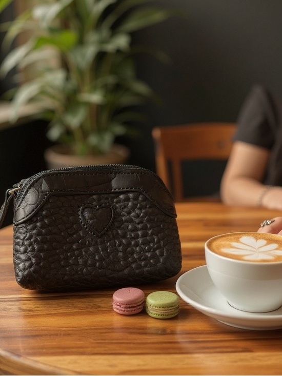 Brighton Handbags - Brighton zip closurer coin purse with heart shaped design